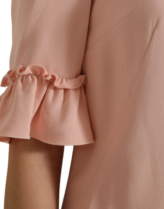 Elegant Light Pink A-line Shift Mini Dress