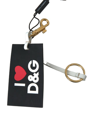 Chic Black And Gold Designer Keychain