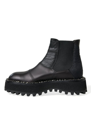 Elegant Black Chelsea Slip-on Boots