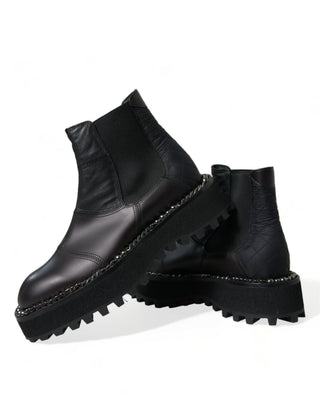 Elegant Black Chelsea Slip-on Boots