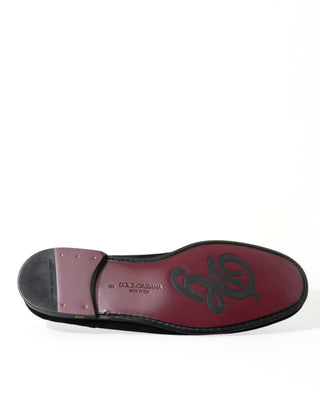 Elegant Velvet Black Loafers For Men