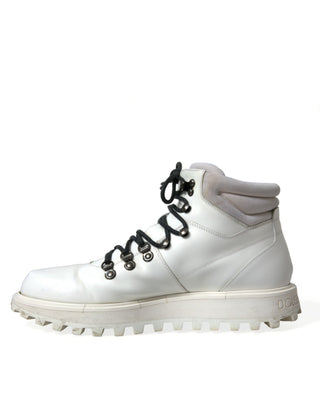 Pristine White Italian Ankle Boots