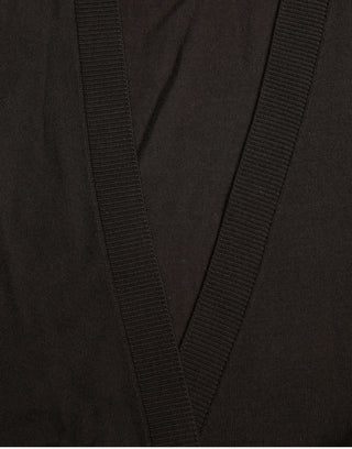 Elegant Black Virgin Wool Cardigan