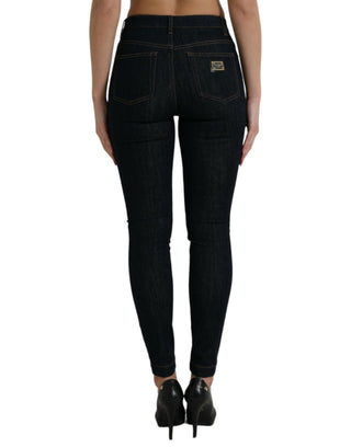 Sleek Mid-waist Stretch Denim Jeans