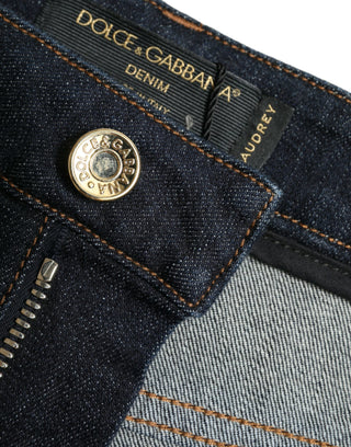 Sleek Mid-waist Stretch Denim Jeans