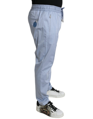 Elegant Light Blue Jogger Pants For Men