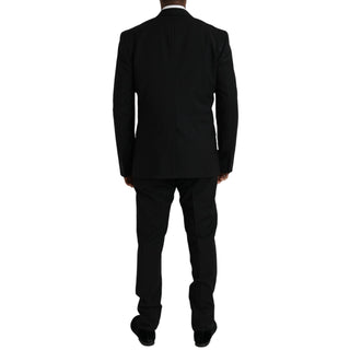 Black Polyester Staff Formal 3 Piece Suit