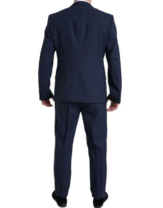 Elegant Blue Martini Slim Fit Two-piece Suit