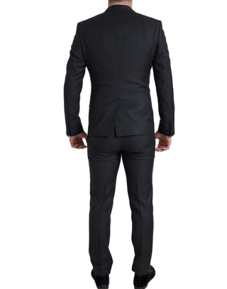 Elegant Black Martini Slim Fit 3-piece Suit