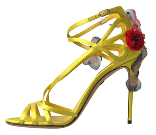 Enchanting Yellow Ankle Strap Sandals