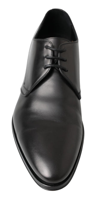 Classic Black Leather Derby Shoes