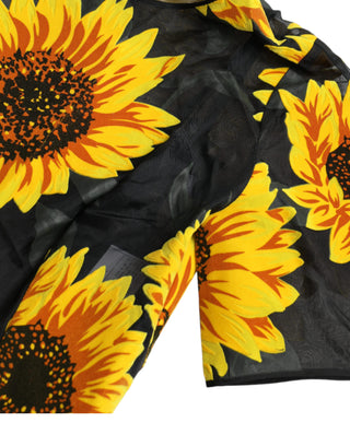 Summery Sunflower A-line Midi Dress