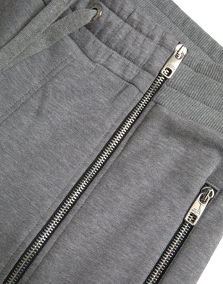 Gray Cotton Jogger Skinny Sweatpants Pants