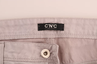 Chic Beige Slim Fit Designer Jeans - Luxury for You