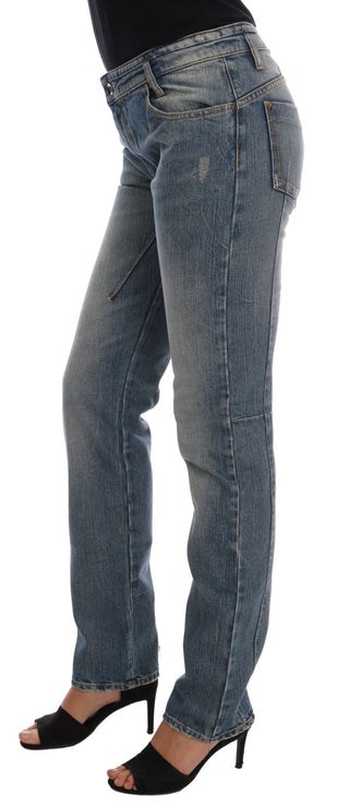 Chic Blue Slim Fit Designer Jeans - Luxury for You