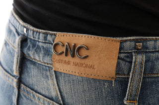 Chic Blue Slim Fit Designer Jeans - Luxury for You