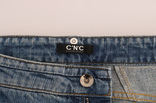 Chic Blue Slim Fit Designer Jeans - Luxury for You