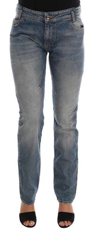 Chic Blue Slim Fit Designer Jeans - Luxury for You