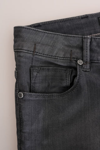 Sleek Gray Slim-fit Designer Jeans - Luxury for You