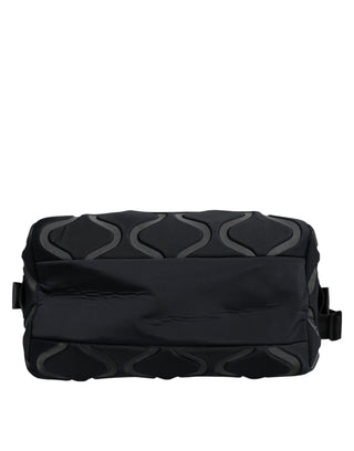 Black Neoprene Logo Sport Gym Duffel Shoulder Bag