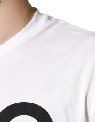 White Cotton Dg Logo Print Casual T-shirt