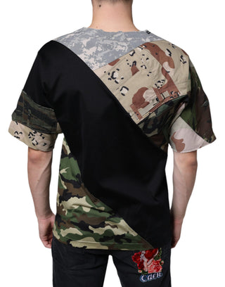 Multicolor Camouflage Patchwork Dg Royal T-shirt