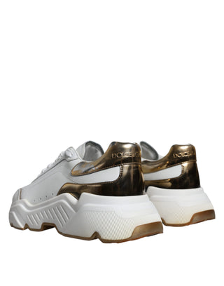 White Gold Daymaster Leather Sneakers Shoes