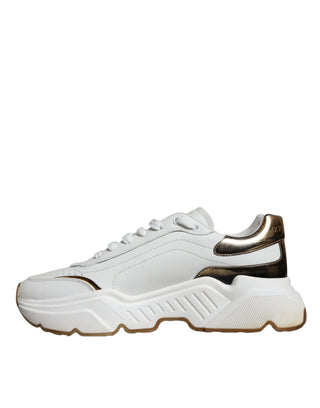 White Gold Daymaster Leather Sneakers Shoes