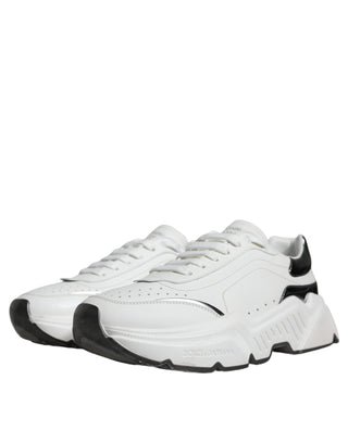 White Silver Daymaster Leather Sneakers Shoes