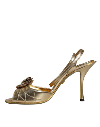 Gold Devotion Embellished Keira Sandals Shoes