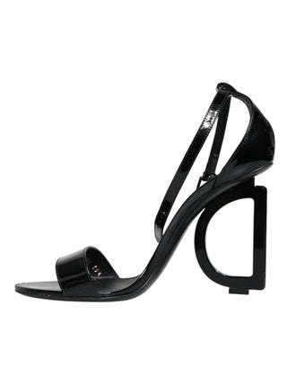 Black Keira Heels Ankle Strap Sandals Shoes