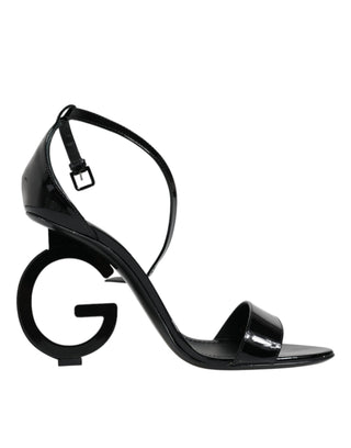 Black Keira Heels Ankle Strap Sandals Shoes