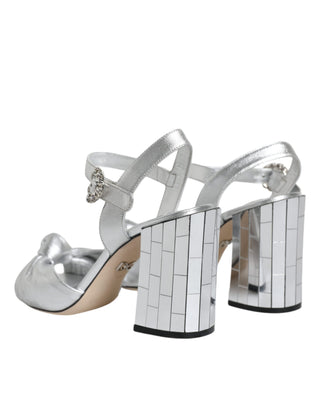 Silver Mirror Heels Keira Sandals Shoes