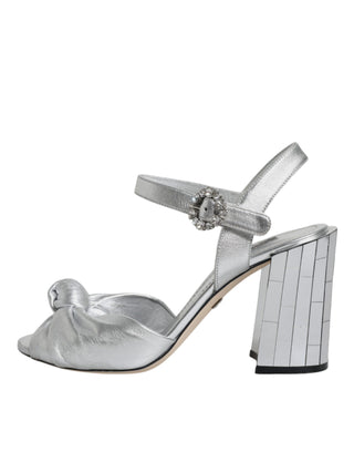 Silver Mirror Heels Keira Sandals Shoes