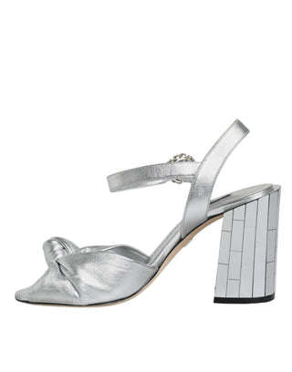 Silver Mirror Heels Keira Sandals Shoes