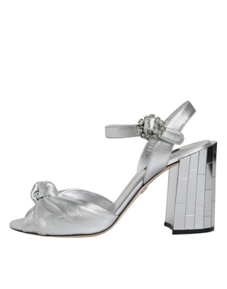 Silver Mirror Heels Keira Sandals Shoes