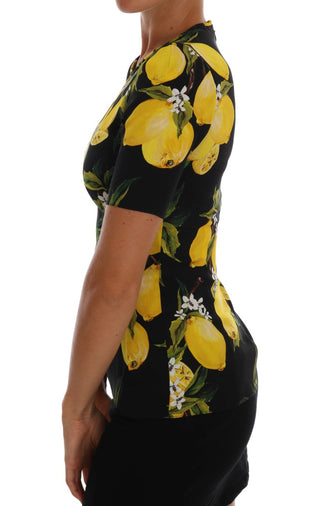 Sicilian Lemon Print Silk Blouse - Luxury for You