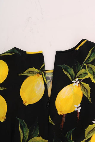 Sicilian Lemon Print Silk Blouse - Luxury for You