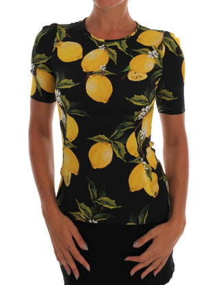 Sicilian Lemon Print Silk Blouse - Luxury for You