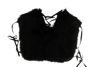 Elegant Black Silver Fox Fur Wrap Scarf - Luxury for You