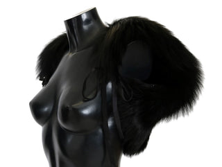 Elegant Black Silver Fox Fur Scarf - Luxury for You