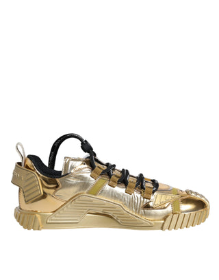 Metallic Gold Ns1 Low Top Sneakers Shoes