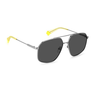 Gray Stainless Steel Sunglasses