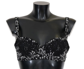 Elegant Black Floral Lace Silk Bra - Luxury for You