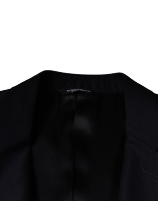 Black Wool Single Breasted Dress Coat Blazer