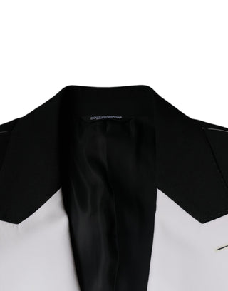 Black White Single Breasted Dress Blazer