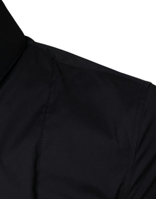 Black Logo Embroidered Sicilia Dress Shirt