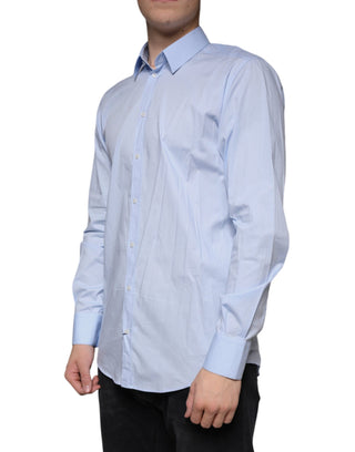 Light Blue Martini Cotton Dress Formal Shirt