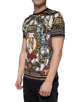 Multicolor Napoleon Print Cotton T-shirt