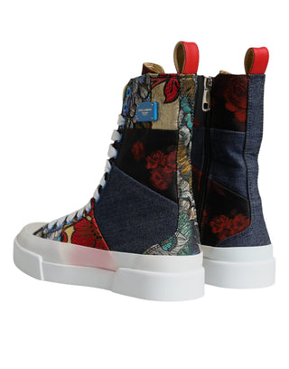 Multicolor Patchwork High Top Sneakers Shoes